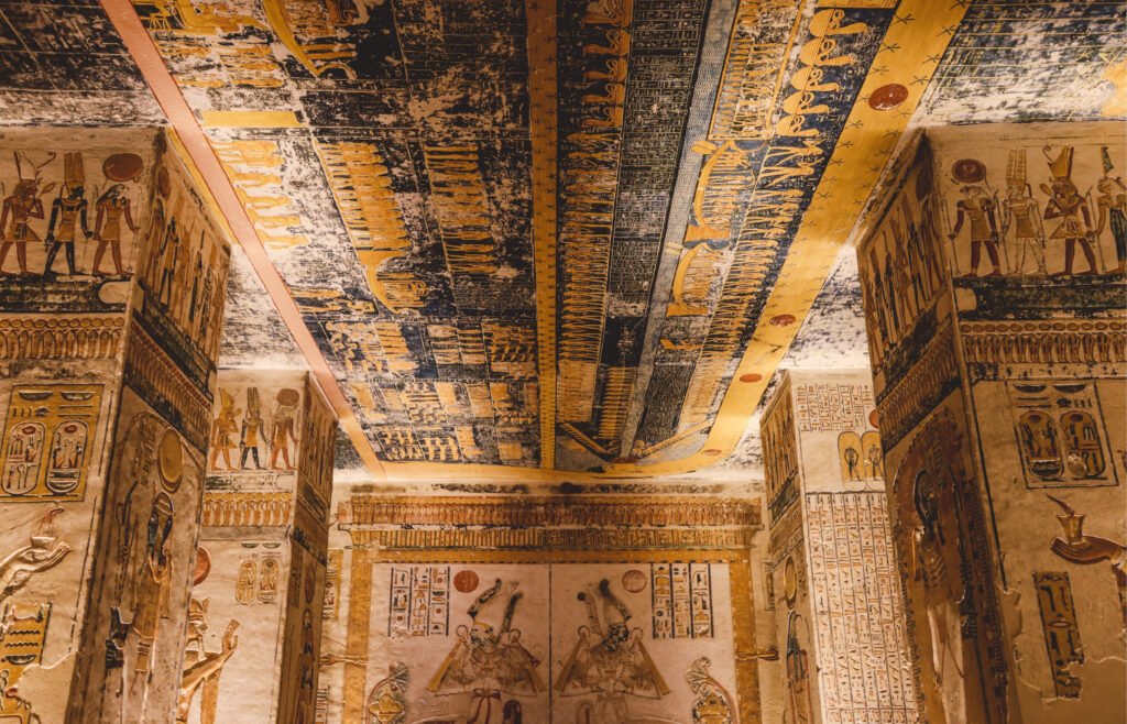 Drawings On The Ceiling at The Valley Of The Kings